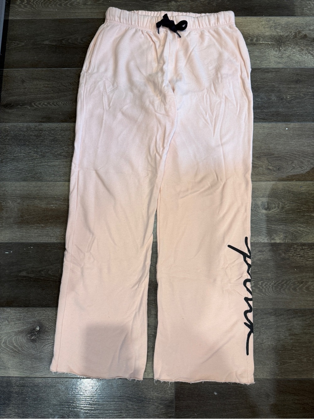 PINK Victoria’s Secret Peach Color Sweatpants with Side Logo Script